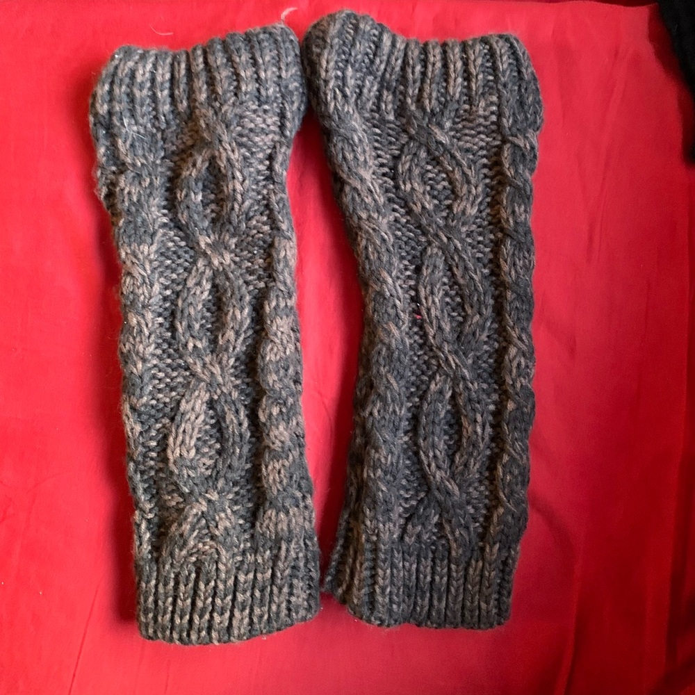 Dark and medium brown boot toppers
